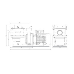 Bomba de Piscina Pahlen HT WaterVISE Trifásica con Prefiltro Ajustable