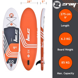 Tabla de Paddle Surf Hinchable Zray SUP X-Rider X0 9'