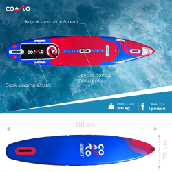 Tabla de Paddle Surf Hinchable Coasto Turbo 12'6