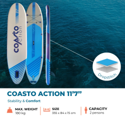 Tabla de Paddle Surf Hinchable Coasto Action 11'7"