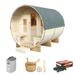 Sauna Exterior de Vapor HOLL'S Gaïa Luna con Accesorios Incluidos