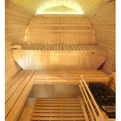 Sauna Exterior de Vapor HOLL'S Gaïa Luna con Accesorios Incluidos