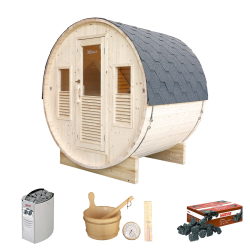 Sauna Exterior de Vapor HOLL'S Gaïa Bella con Accesorios Incluidos