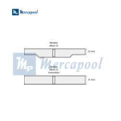 Rejilla Transversal AstralPool Blanco para Curvas