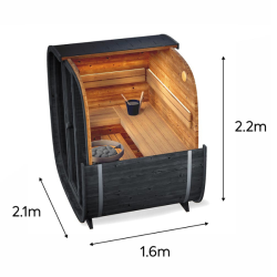 Sauna Exterior de Vapor HOLLS'S Onyxia Cube Thermowood para 4 Personas