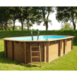 Piscina de Madera Gre Sunbay Safran 2 6,20 x 3,95 x H. 1,36 m