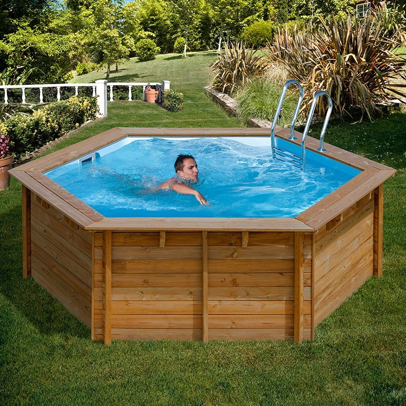 Piscina de Madera Gre Sunbay Vanille 2 Ø 4,00 x H. 1,19 m