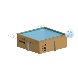 Piscina de Madera Gre Sunbay Carra 3 3,05 x 3,05 x H. 1,19 m