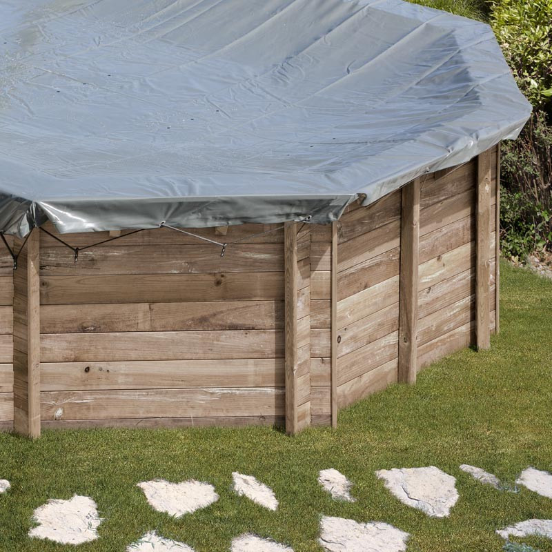 Cubierta de Invierno para Piscina de Madera Gre Sunbay Redonda