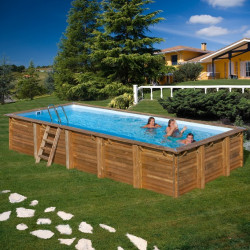 Piscina de Madera Gre Sunbay Braga 8,15 x 4,20 x H. 1,46 m