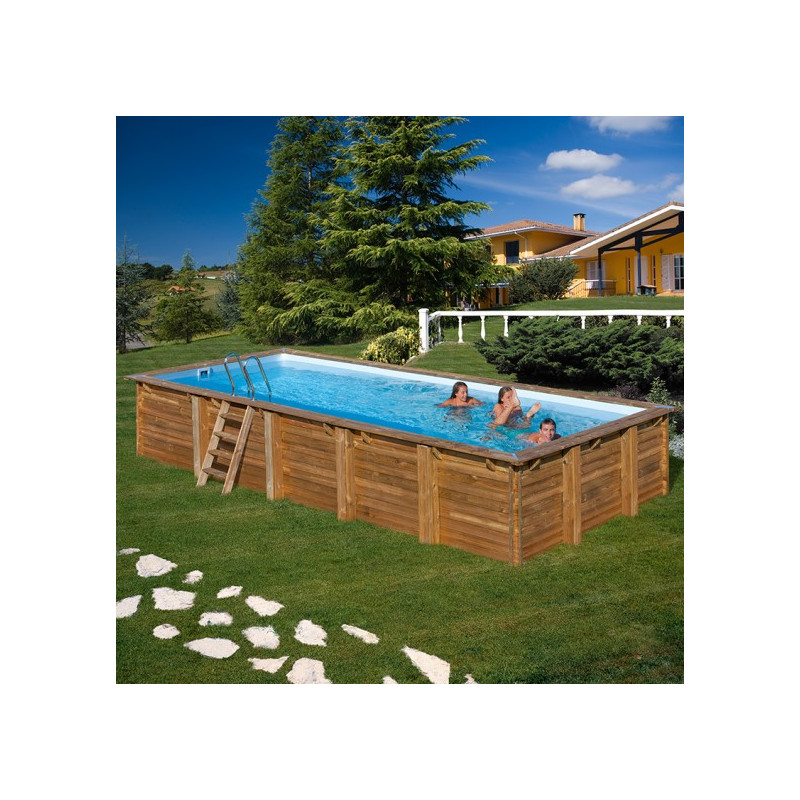 Piscina de Madera Gre Sunbay Braga 8,15 x 4,20 x H. 1,46 m