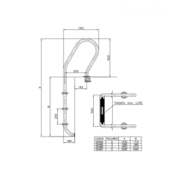 Escalera Mixta Standard para piscina AstralPool