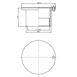 Boquilla aspiración con tapa deslizante 2" en Acero Inox AISI-304 AstralPool