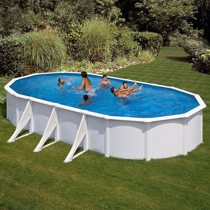 Piscina Desmontable Gre Fidji Ovalada de Acero Chapa Blanca