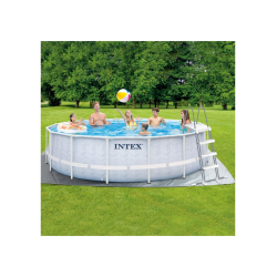 Piscina Intex Chevron Prism Frame Premium Ratan Ø488x122cm con dep. cartucho y Escalera 26746NP