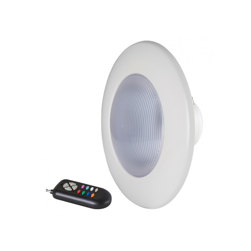 Proyector para Nicho LED PAR56 RGB 15W 900lm con embellecedor blanco y mando 12VAC