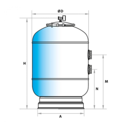 Filtro Skypool ASTRALPOOL Depuradora de Piscina con Salida 1½"