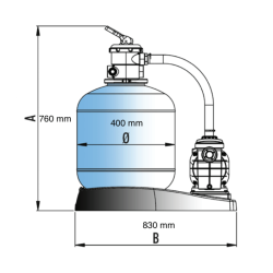 Filtro Monobloc XPERT 6 D-400 de 6000 l/h GRE