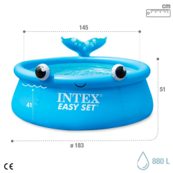 Piscina hinchable Intex Easy Set Ballena 183x51cm 26102NP