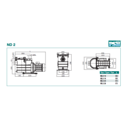 Bomba de Piscina para Piscina PSH ND.2 Trifásica