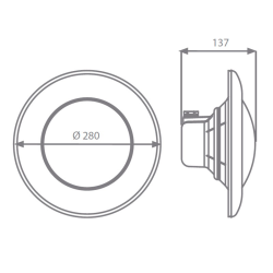 Proyector para Nicho LED PAR56 Blanco 11,5W 1300lm con Embellecedor Blanco