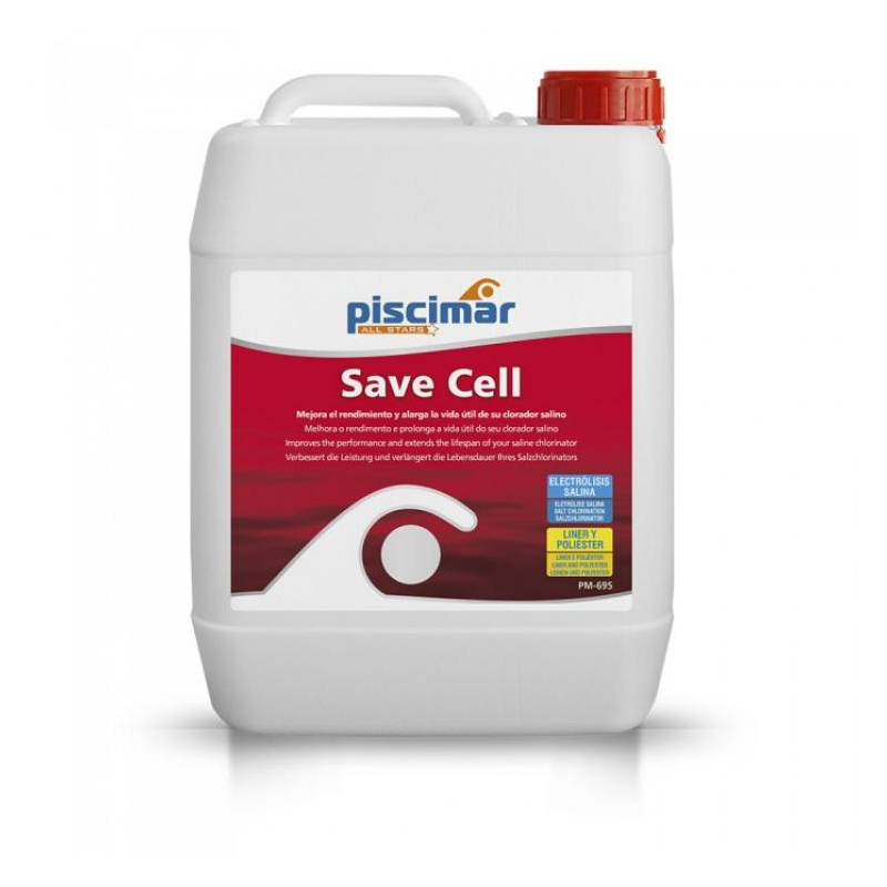 Protector y Potenciador Clorador Salino Piscimar Save Cell PM-695 5 Litros