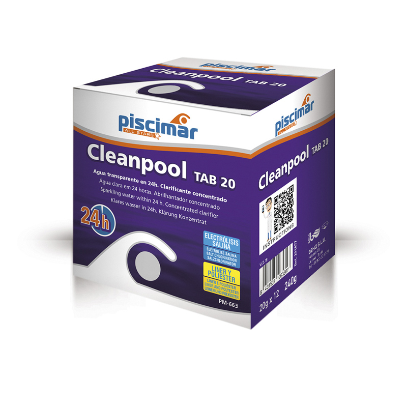 Clarificante Concentrado Piscimar Cleanpool Tab 20 PM-663