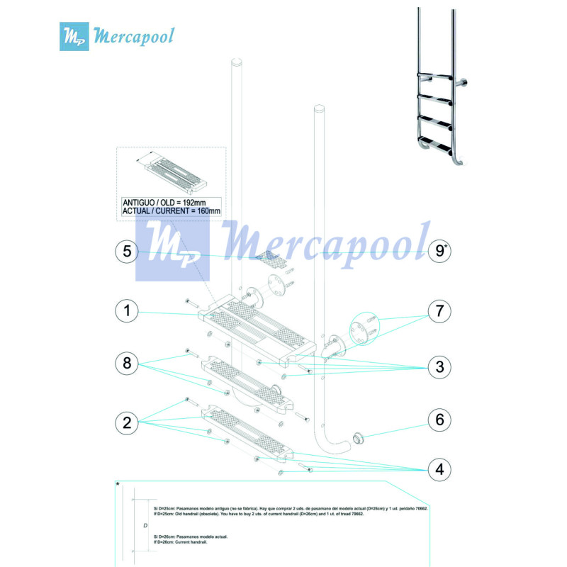 Escalera Astralpool Elegance