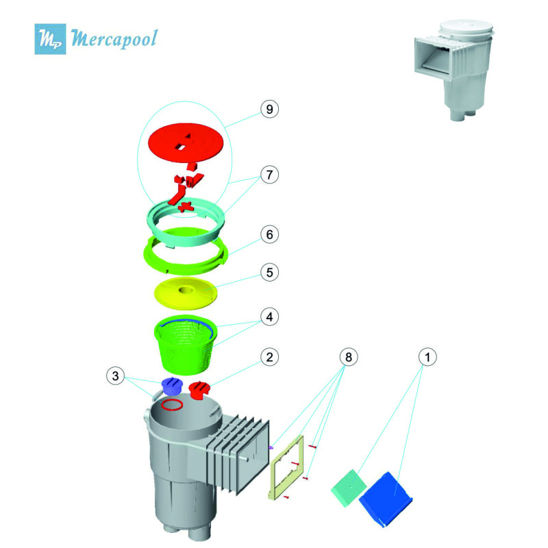 Skimmer Astralpool 17 L. 05589