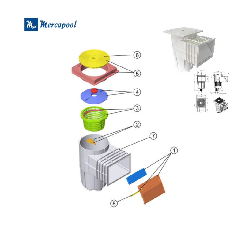 Skimmer Astralpool 15 L. 00249 y 00250